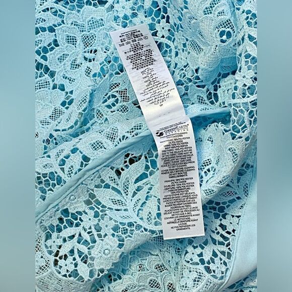 SELF-PORTRAIT Cord Belted Lace Midi Shirtdress size 0 - Picture 11 of 12